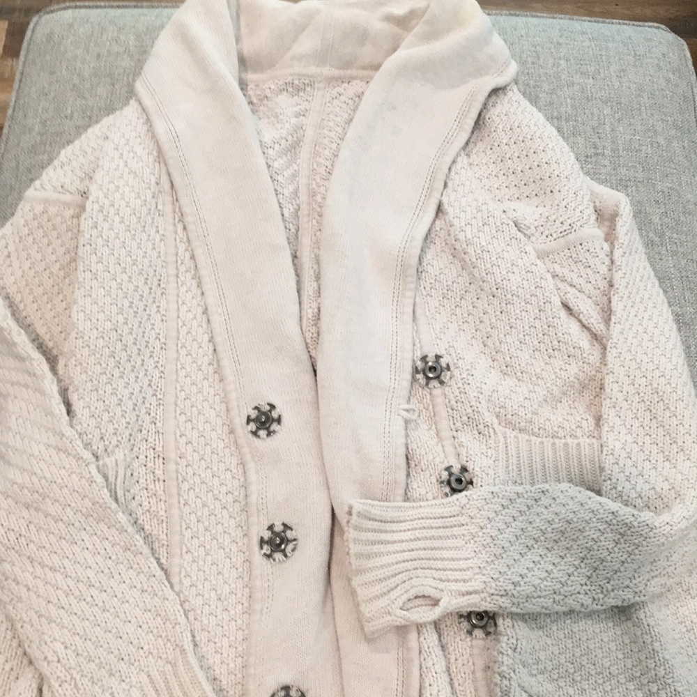 Cream knit lululemon cardigan sz 4